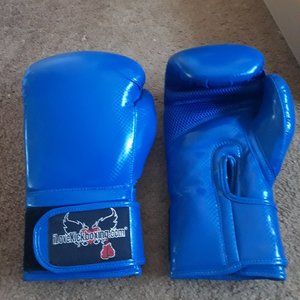 I Love Kick Boxing .com blue women's boxing gloves 12oz.